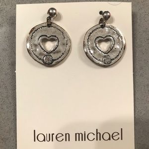 Lauren Michael Heart Earrings
